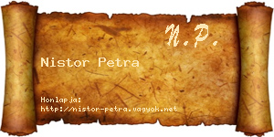 Nistor Petra névjegykártya